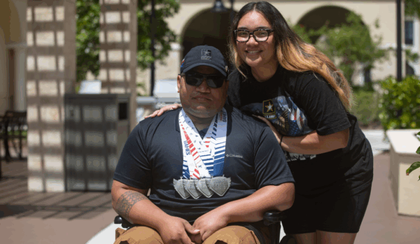 Veteran and caregiver